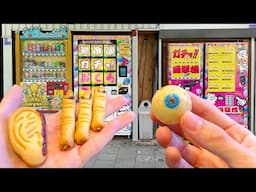 Exploring Unique Vending Machines in Osaka, Japan 🍔 🍪 🍜