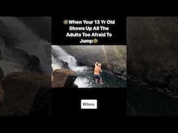 13 Year Old Jumps Off Waterfall 😱#donttrythisathome