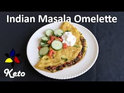 Masala Omelette with Indian Chutney - keto, sugar free, gluten free