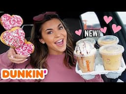 Trying Dunkin's NEW Valentine's Day Menu! 💖🍩