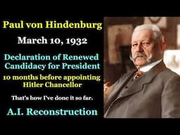 Paul von Hindenburg - In English AI reconstruction