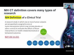 Webinar: NIH's Definition of a Clinical Trial