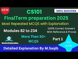 Cs101 Final Term Preparation 2024/2025|cs101 final term preparation 2025| cs101 final term mcqs