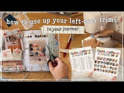 ✿ how to use up your left-over trims ✿ journal with me #junkjournaljanuary