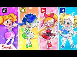 New Fashion Social Media For THE POWERPUFF GIRLS Lost COLOR: Blossom, Buttercup, Bubbles