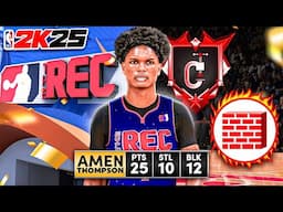 AMEN THOMPSON BUILD with 90 VERTICAL & 90 SPEED is OVERPOWERED in the RANDOM REC (NBA 2K25)