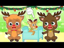 BABIES ALEX AND LILY 🦌🎄 How to take care of Rudolph the Red-Nose Reindeer