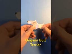 #origami#bullterrier#dog#tutorial#craft#cutedog#diy