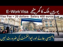 European Country Online E-Work Visa From Pakistan-India || Every Visa || Hindi/Urdu ||