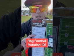 Youth Flag Football 101 Tutorial | Basic Rotation for new coaches #flagfootball #tips #shorts