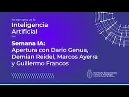 Primera Semana de la Inteligencia Artificial I Apertura