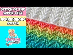 Herringbone Stitch - Two row repeat -  Stitch of the Week #154