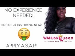 HUNDREDS of Work at Home Jobs - NO EXPERIENCE NEEDED  *MAKE MONEY ONLINE*