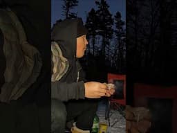 Ghost child connects with us while winter camping in wendigo mountains #shorts