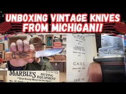 Unboxing Vintage Marbles & Case XX Knives from Michigan!