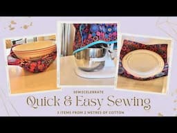 2 Metres of Cotton = 3 Super Quick Kitchen Items | #Sew2Celebrate