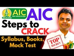 AIC Preparation Strategy 2025, IT, Generalist, Best Books, Syllabus, Crack AIC 2025