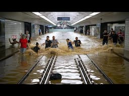 The Subway Flood That Shocked Brazil! Massive storm brings 60 km/h Winds and Flooding