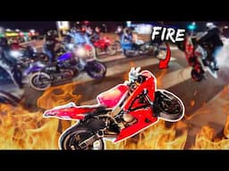 My Zx6r CAUGHT ON FIRE In Downtown Los Angeles! - (Ride Of The Legends)