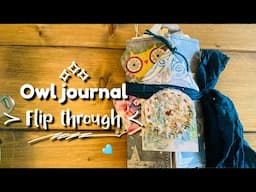 Owl winter journal flip through #junkjournal  #flipthroughfriday