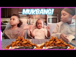 CHICKEN WING MUKBANG AND Q&A WITH MY FIESTY LITTLE COUSINS! | YOSHIDOLL