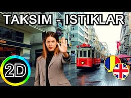 Taksim Square to İstiklal Street Tour Walk #Istanbul Visit #Turkey 2D Virtual Reality 4K Daniel Nelu