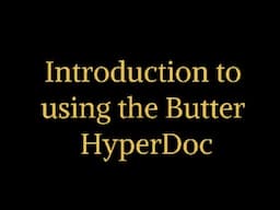 Introduction to Butter curriculum