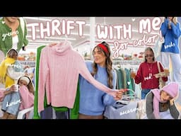 THRIFT WITH ME for a COLORFUL WARDROBE ❤️💙💛💚 *neutrals whoo?*