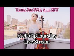 #CelloTipThursday LIVESTREAM Q&A! | Jan 2025