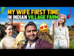 My Wife Became Farmer for a day in Indian Village😍