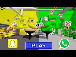 SNAPCHAT BARRY Team Vs WHATSAPP BARRY Team in BARRY'S PRISON RUN! New Scary Obby (#Roblox)