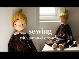 Making a Dress for Poet, Matching Plaids, Organza and Tartan