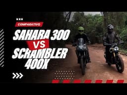 COMPARATIVO: HONDA SAHARA 300 X TRIUMPH SCRAMBLER 400 X