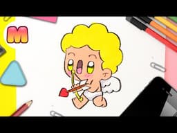 COMO DIBUJAR A CUPIDO KAWAII - dibujos kawaii faciles - Aprender a dibujar kawaii