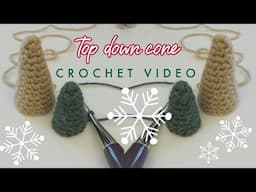 How to Crochet a Top Down Cone Worsted Weight Yarn Video Tutorial