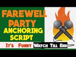 Farewell party anchoring script for school