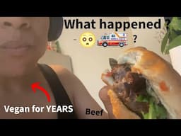 vegan eats meat for the first time - 3 CRAZY things happened !!! 😳