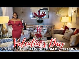 How to Decorate a LivingRoom for Valentine's Day 💕Valentine's Day Decorating Ideas💞 DECORATE WITH ME