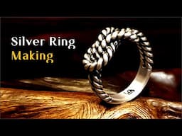 Making a handmade twisted silver ring / Video of the special handmade process