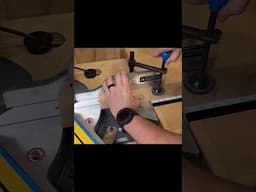 Miter Saw Stop Block Trick!! #mitersaw #hack #woodworking #shorts