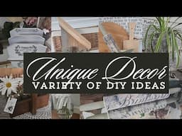 UNIQUE DIY HOME DECOR Ideas - Upcycled, Scrap Wood, Thrift Flip, Repurposed & a ReCreated DIY