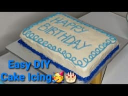 DIY Easy Butter Icing with Whip cream || Decorating Bday cake +Bday Photo slides.