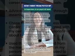 How I went from Psych NP to Supervisor of our Psych NP Team | Counseling and Wellness Center of PGH