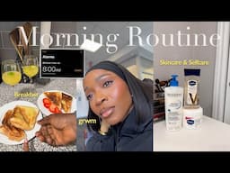 VLOG| My 8AM Realistic Morning Routine in Canada + Cook W/Me + Cleaning + Self-care| Eniola Olajide