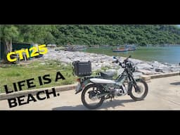 Khao Kalok beach ride, Thailand.  CT125 Winter warmer.