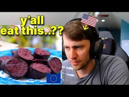 American reacts to Strange European Foods