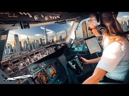 BOEING 737 Stunning LANDING UAE DUBAI Airport RWY30L | Cockpit View | Life Of An Airline Pilot