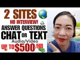 Get PAID To Answer Questions Online! Earn Up To 💰💵$500/Hr: No INTERVIEW! Worldwide!