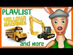 * YELLOW MACHINES & MORE * | Vehicle Playlist For Kids | Things That Go TV!