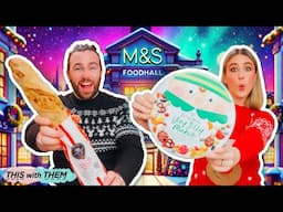 TRYING M&S CHRISTMAS FOODS 2024!🎄😛